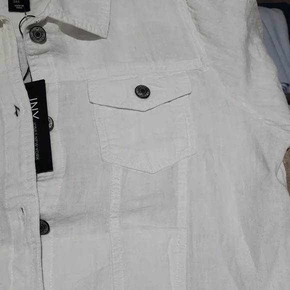 NWT JNY  white 100%linen white jackets - Picture 5 of 16